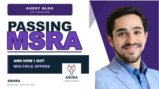 How I passed MSRA and Got Multiple Offers – Dr Ibrahim Marwa