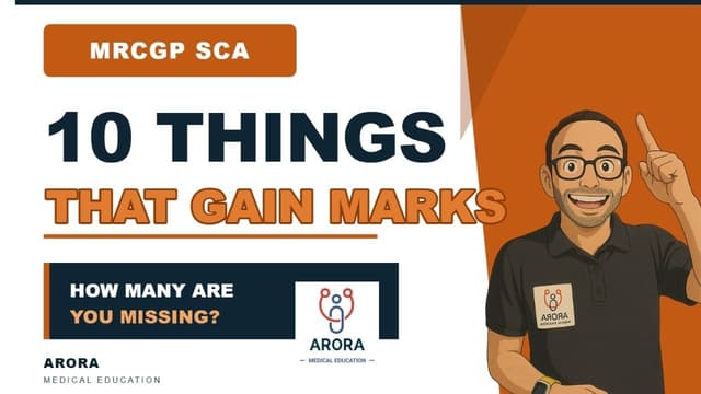 10 Things That Gain Marks in MRCGP SCA