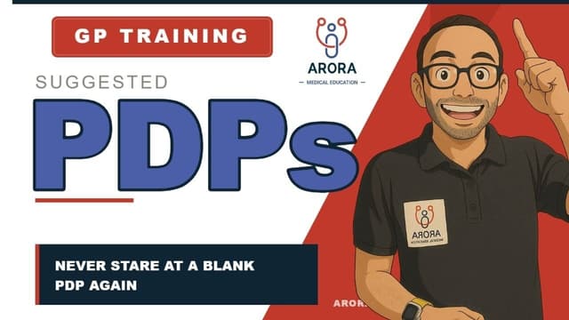 Suggested PDPs for GP Training Rotations – GP Trainees